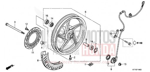FRONT WHEEL CBR125RSC de 2012